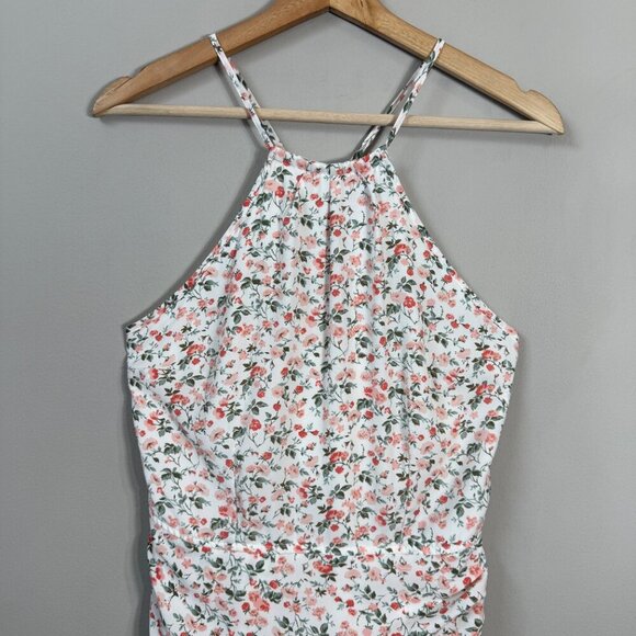 Abercrombie & Fitch Floral Dainty Mini Dress Women's Small White Cottage Boho - Picture 5 of 15